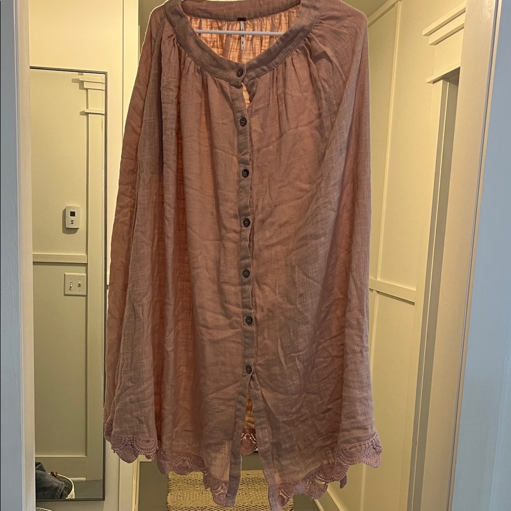 FL cotton shirt small runs big NWOT pink
